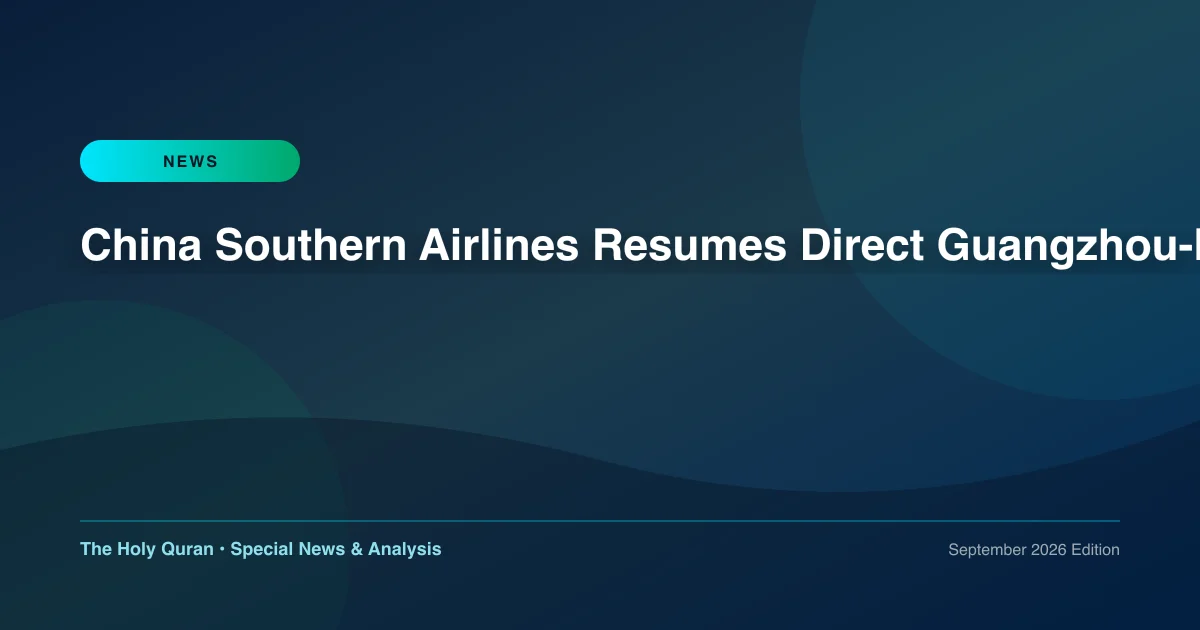 China Southern Airlines Resumes Direct Guangzhou-New Delhi Flights Signaling Thaw in Bilateral Aviation