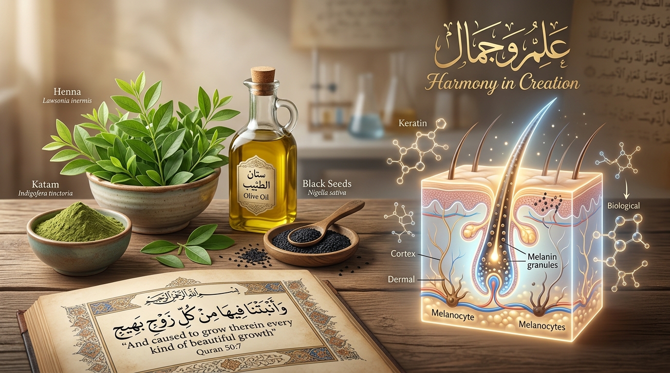 Natural Botanical Care with Henna, Olive Oil and Hair Follicle Science