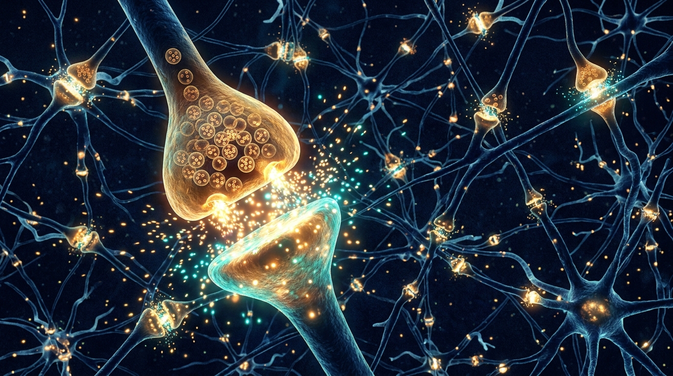 Microscopic visualization of neural synapses and biochemical neurotransmitter signaling during gratitude