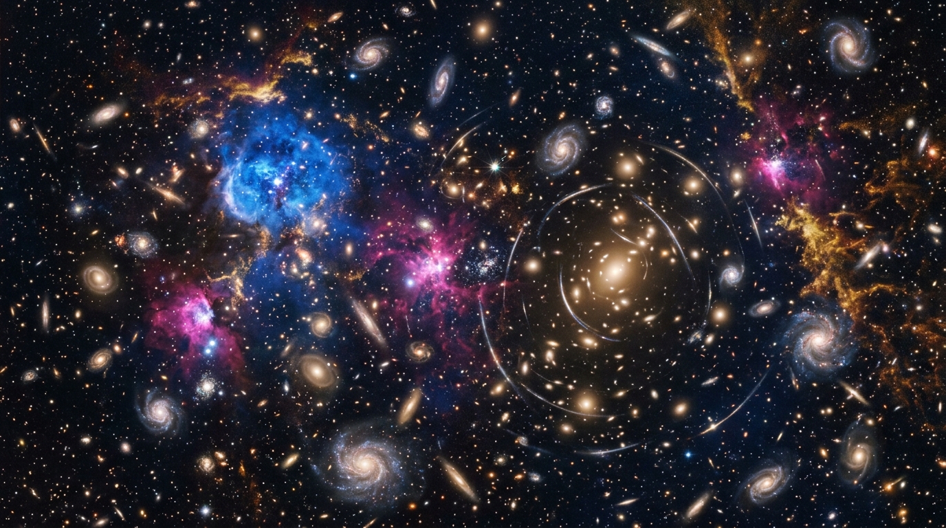 The lowest observable heaven adorned with billions of glittering galaxies and luminous stars