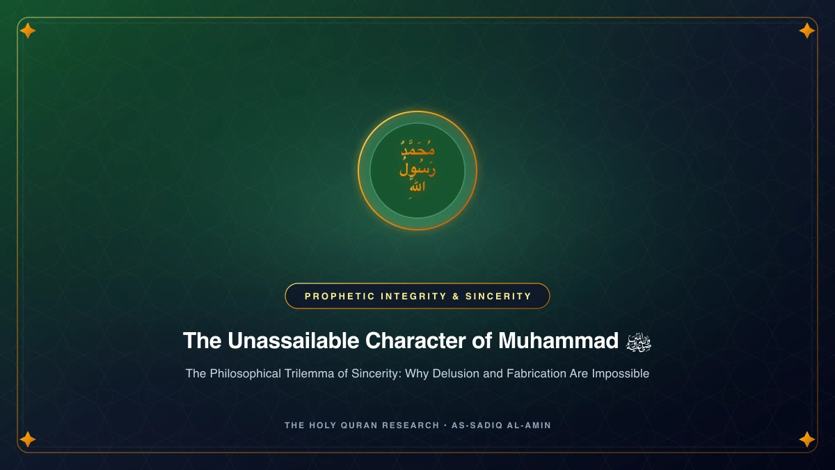 The Unassailable Character of Prophet Muhammad ﷺ: The Trilemma of Liar, Deluded, or True Messenger